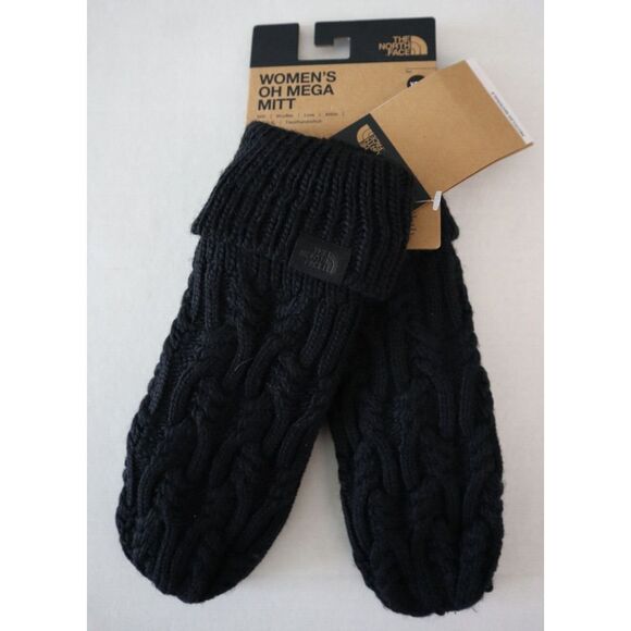 The North Face NF0A7WGGJK3 Women’s Sz XS/S TNF Black Oh Mega Mitt Knit Mittens - Picture 1 of 6